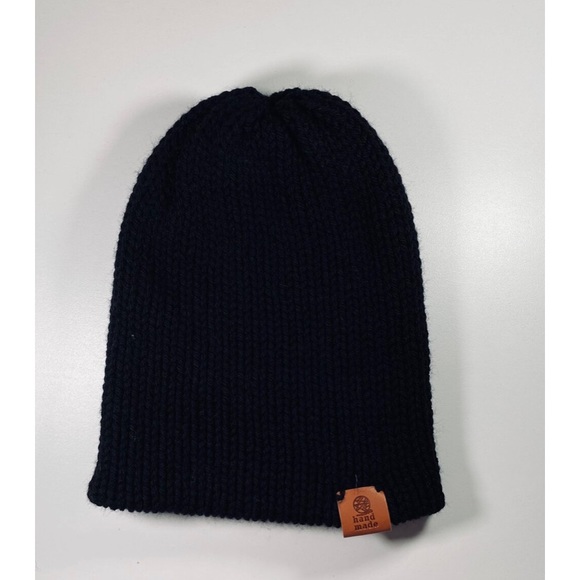 Hand made Black and rainbow reversible beanie - Picture 4 of 4